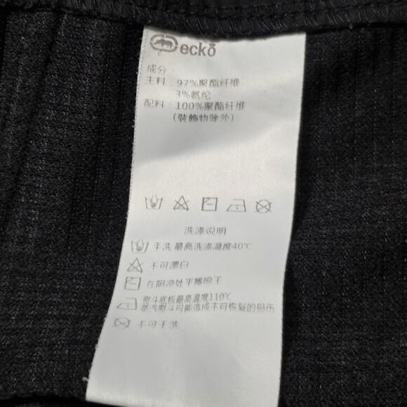 Ecko Jogger Pants Men A3 Medium Black Cargo Pockets Drawstring Streetwear - Picture 6 of 7